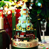 a christmas tree made out of legos on a table