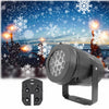 a christmas scene with snowflakes and lights
