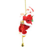 a santa clause hanging from a gold chain