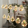 a bunch of christmas lights hanging from a ceiling