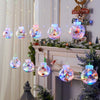 a bunch of christmas balls hanging from a mantel