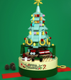 a lego christmas tree on top of a table