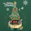 a lego christmas tree with musical notes on it