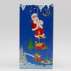 a christmas card with a santa claus on a swing