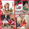 a collage of photos of a family celebrating christmas